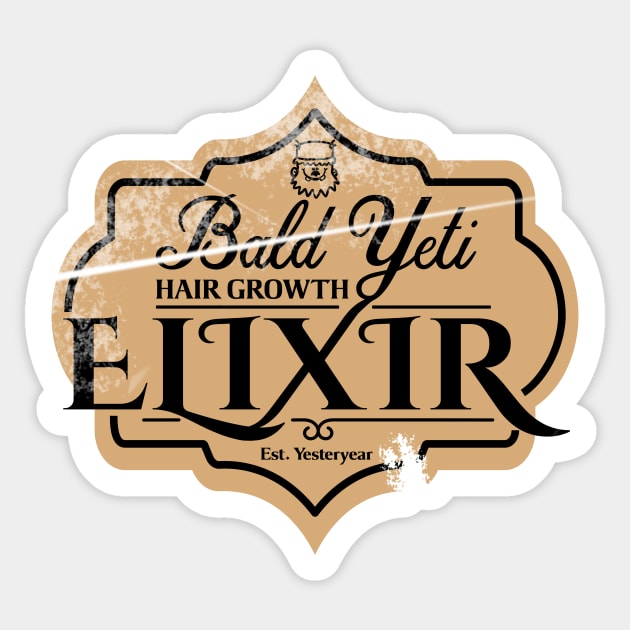 Bald Yeti Hair Elixir Sticker by The Bald Yeti